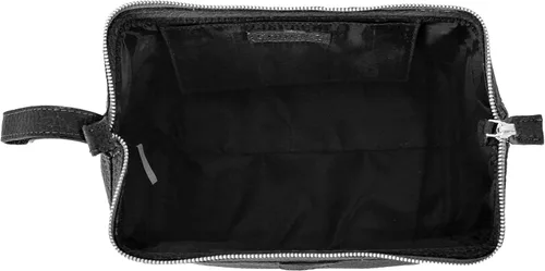 Miniatura 6 de KomalC Bolsa de aseo premium de cuero de búfalo para hombres y mujeres con forro resistente al agua, neceser de viaje unisex para artículos de aseo