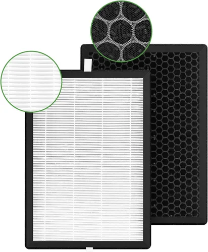 Miniatura 6 de Paquete de 2 filtros de repuesto GL-FS32 compatibles con MOOKA/KOIOS GL-FS32 y purificador de aire Azeus GL-FS32, filtración 3 en 1 para filtro