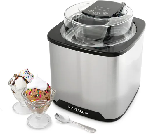 Miniatura 13 de Nostalgia Fabricante de helados eléctrico de 2 cuartos de galón – Haz helado casero, gelato, sorbete y yogur congelado – Sin necesidad de sal/hielo