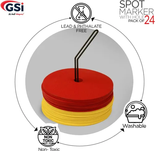 Miniatura 5 de GSi Spot Markers – Non-Slip Non-Toxic Poly Spots – Floor Markers for PE, Sports & Classroom Activities