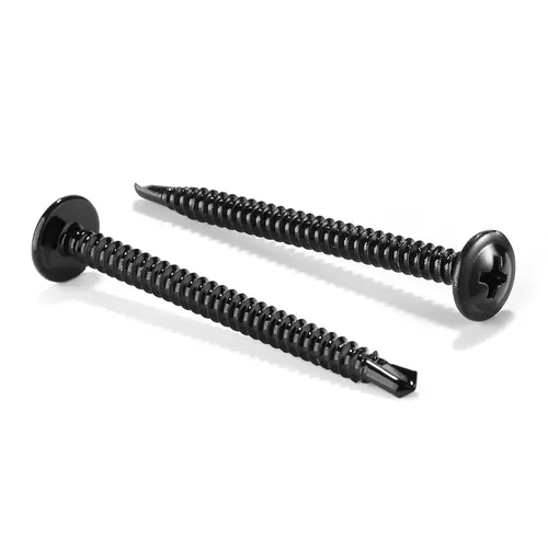 Miniatura 11 de Tornillos de chapa metálica #8 de 1-1/2 pulgadas, 100 tornillos de acero inoxidable 410 tornillos autorroscantes rápidos de cabeza de armadura