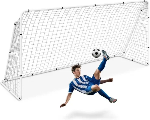 JungleA Juego de porterías de fútbol portátiles para patio trasero para niños y adultos, juego de portería de fútbol grande de 12 x 6 pies para
