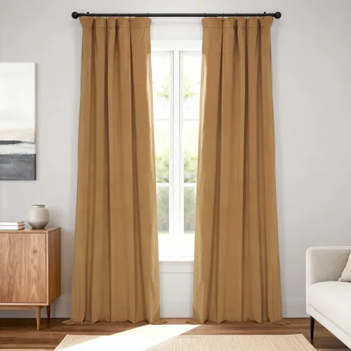 Miniatura 16 de HPD Half Price Drapes Cortinas Opacas Térmicas de Terciopelo Signature para Sala de Estar de 63 Pulgadas de Largo (1 Panel) con Bolsillo para Barra
