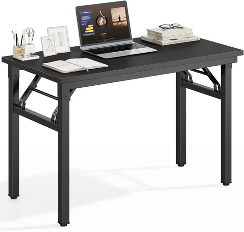 Miniatura 31 de DlandHome - Mesa plegable para computadora de 47 pulgadas, escritorio portátil, mesa de actividades, mesa de conferencias, escritorio de oficina