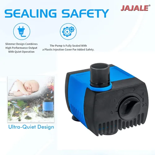Miniatura 5 de Bomba de agua sumergible de 80 GPH - Acuarios, fuentes, hidroponía y bomba de estanque, elevación de 2.25 pies, 4.5 W Azul; 1 paquete