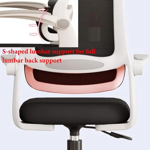 Miniatura 5 de High Back Desk Chair,Ergonomic Office Chair,Mesh Desk Lumbar Support Computer Chair with Wheels and Flip-up Arms,Swivel Task Adjustable Height Home