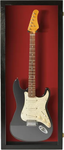 Miniatura 20 de PENNZONI Vitrina para guitarra eléctrica, estuche acrílico para guitarra eléctrica, soporte de pared, estuche de pared para guitarra hecha de marco