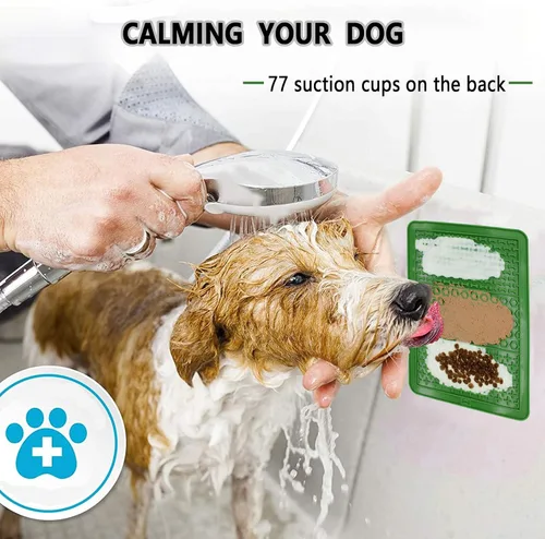 Miniatura 6 de Alfombrillas para lamer perros y gatos, alimentador lento y diseño antideslizante, tapete para lamer con ventosas para aliviar la ansiedad