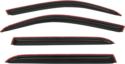 Miniatura 6 de IKON MOTORSPORTS - Visera de ventana compatible con Toyota Sequoia 2001-2007, estilo delgado, acrílico, teñido de humo, 4 unidades, protección