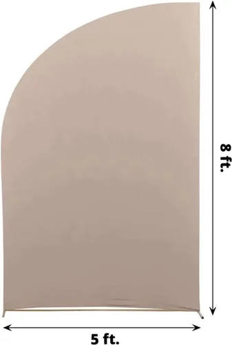Miniatura 89 de Efavormart - Juego de 4 fundas de elastano beige para arco de media luna, fundas de telón de fondo Chiara de 2.5 pies a 7 pies para escenarios
