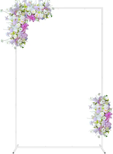Miniatura 10 de Fondo de arco de boda de 6.6 x 4 pies, soporte cuadrado dorado para arco de globos de metal, marco rectangular para fiesta de cumpleaños, baby