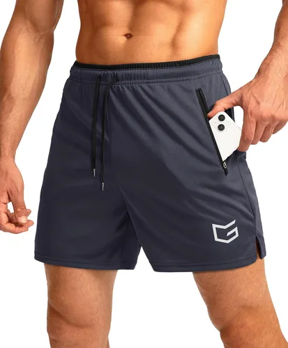 Miniatura 20 de G Gradual Pantalones cortos de correr para hombre con bolsillos con cremallera, secado rápido, gimnasio, atletismo, entrenamiento, pantalones cortos