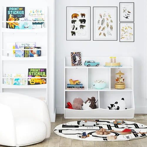 Miniatura 3 de UTEX - Organizador para almacenamiento de juguetes con estantería, varios contenedores para libros, juguetes, organizador de almacenamiento