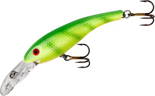 Cotton Cordell Wally Diver Walleye Crankbait Señuelo de pesca Gancho Chartreuse