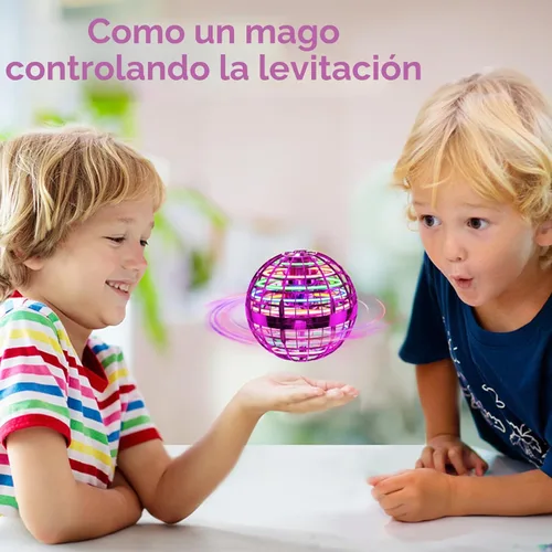 Miniatura 4 de Ivtivfu Bola de orbe voladora (rosa, 2025 actualizada) con luces deslumbrantes, giratorio mágico flotante, dron boomerang, globo cósmico flotante