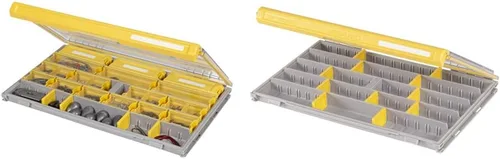 Miniatura 8 de Plano Edge 3600 Terminal Tackle Almacenamiento, gris y amarillo, incluye 10 retenedores de gancho, tecnología Rustrictor resistente al óxido, caja