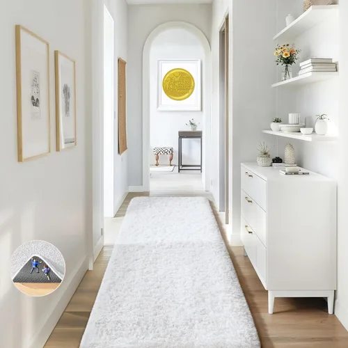 Miniatura 34 de Ophanie Alfombra Verde de Césped, Alfombras de Área para Dormitorio, Alfombra Shag Esponjosa de 4x6 pies, Suave Peluda Afelpada Linda para Niños 7