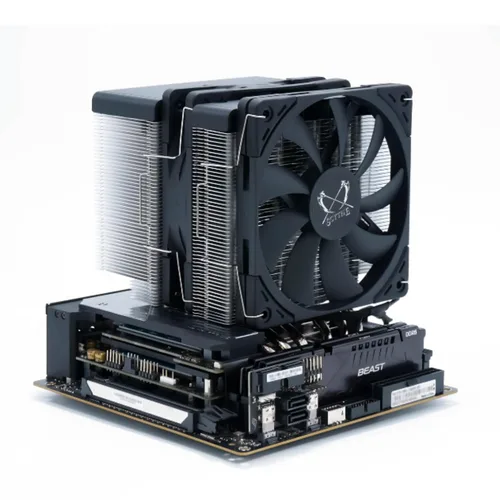 Miniatura 6 de Scythe Fuma 3 - Ventilador de CPU, Intel LGA1700, LGA1151, AMD AM5/Ryzen, torres duales de 120 mm, cubierta superior negra