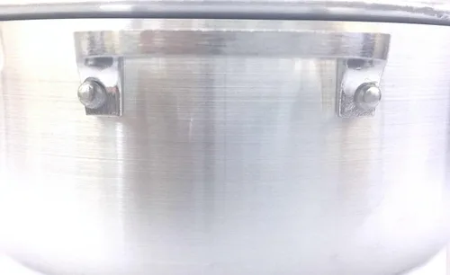 Miniatura 5 de Uniware Caldero de aluminio de calibre pesado con tapa de aluminio, plata, pequeño