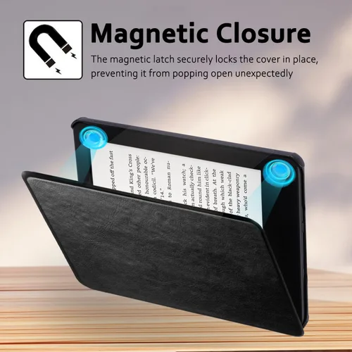 Miniatura 5 de SCSVPN Funda para Kindle de 10ª generación de 6 pulgadas (versión 2019, modelo J9G29R), funda de cuero de alta calidad ultra fina y ligera con Negro