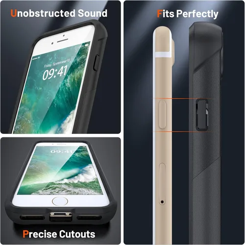 Miniatura 106 de Jeylly Funda para iPhone SE/Funda para iPhone 5S, Exterior de Plástico Duro que Absorbe Golpes + Interior de Silicona de Goma Defensor contra