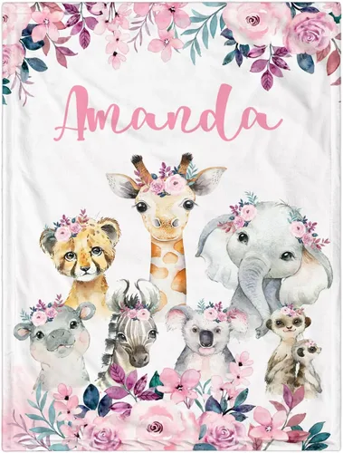 Miniatura 10 de Manta de Bebé Personalizada para Niñas, Manta de Bebé Personalizada con Nombre, Mantas Suaves y Acogedoras Personalizadas con Nombre para Niños