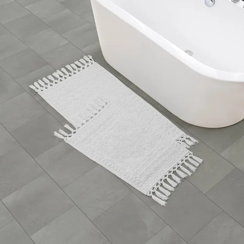 Miniatura 34 de French Connection Nellore Alfombras de Baño, Tapetes de Baño Tejidos y con Cuentas, Tapetes de Baño Duraderos y Gruesos para Baño y Alfombras