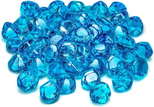 Miniatura 9 de Stanbroil Diamantes de cristal de fuego de 10 libras, vidrio de fuego de 1/2 pulgada para chimenea, hoguera y paisajismo, brillo de hielo de cristal
