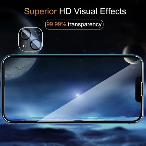 Miniatura 6 de TZGZT [True 9H+ Irrompible] Paquete de 3 para Protector de Pantalla iPhone 13 Película de Vidrio Templado, con Paquete de 3 Accesorios Protector