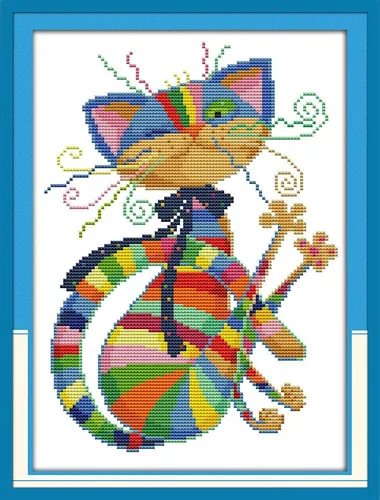 Itstitch - Kits de bordado de punto de cruz con estampados preimpresos, patrones de iniciación para principiantes niños o adultos para la decoración