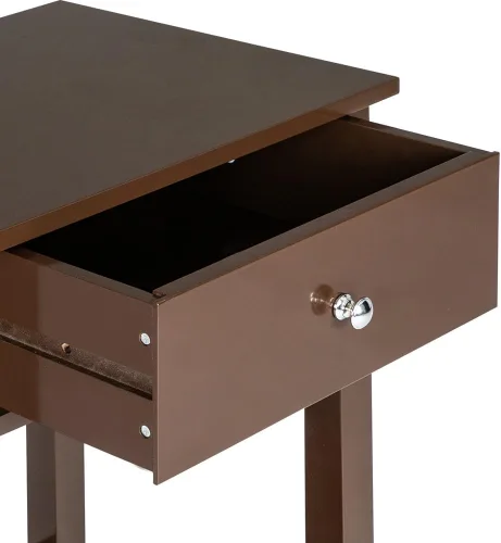 Miniatura 5 de Mesa decorativa de madera para sala de estar, mesa auxiliar de granja con cajón, mesa auxiliar rústica con estante de almacenamiento para espacios