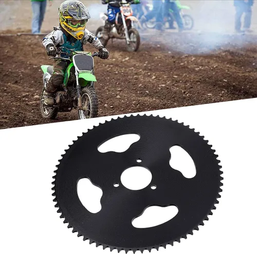 Miniatura 7 de Piñón trasero de acero T8F 74T, piñón trasero de 1.181 in, piñón trasero de motocicleta para motocicleta pequeña, vehículo todo terreno