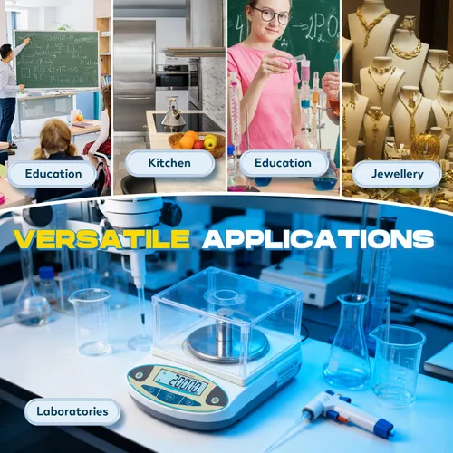 Miniatura 8 de CGOLDENWALL Báscula de laboratorio de alta precisión Balanza electrónica analítica digital Báscula de precisión de laboratorio Báscula de joyería