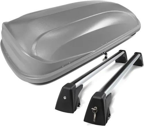 Miniatura 9 de DNA Motoring Portaequipajes para Techo Compatible con BMW X1 de 10-15, Portaequipajes de Cáscara Dura Impermeable con Cerradura Montaje Superior +