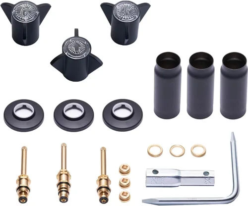 Miniatura 13 de SENTO Juego de Acabado de Bañera y Ducha de 3 Manijas para Grifos Central Brass Bañera Ducha, 10L-11H, 10L-11C, 10L-13D, Instalación Fácil, Metal
