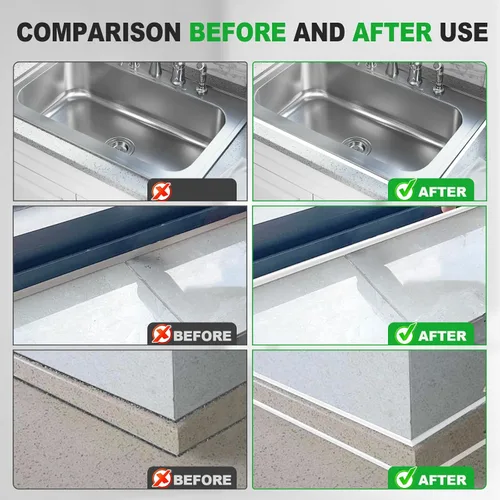 Miniatura 6 de Calafateo de silicona de 15.9 onzas (paquete de 3 unidades de 5.3 onzas), sellador de silicona impermeable para cocina, baño, adherencia más fuerte
