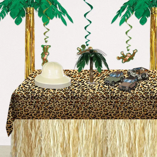 Miniatura 5 de Beistle Mantel navideño con estampado de leopardo, 1 pieza, multicolor
