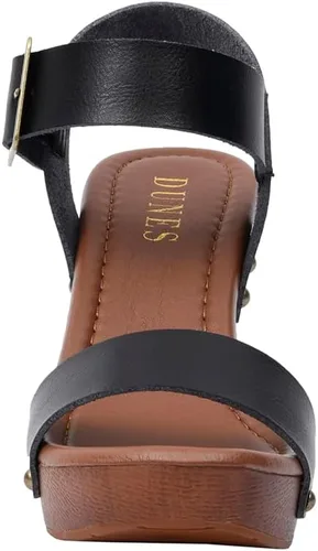 Miniatura 3 de Dunes Sydney - Sandalia de madera sintética para mujer, plantilla de espuma viscoelástica y tecnología LiteSole, Negro, 1