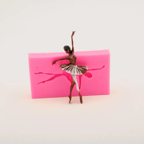 Miniatura 8 de 3pc chica bailarina, herramientas de maquillaje, labios boca silicona chocolate molde pastel decoración herramientas Fondant Sugarcraft moldes