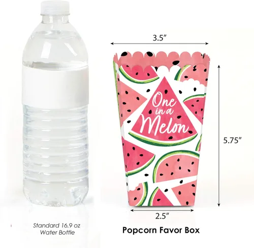 Miniatura 3 de Big Dot of Happiness Sweet Watermelon - Cajas de palomitas de maíz para fiestas de frutas, juego de 12
