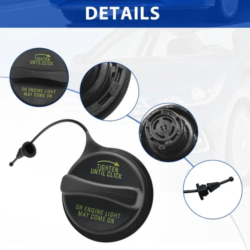 Miniatura 4 de FC975 Tapa del depósito de combustible Tapa de gasolina para Ford E-series Excursion Expedition F-150 F-250 F-350 F-450 F-550 Windstar Lincoln