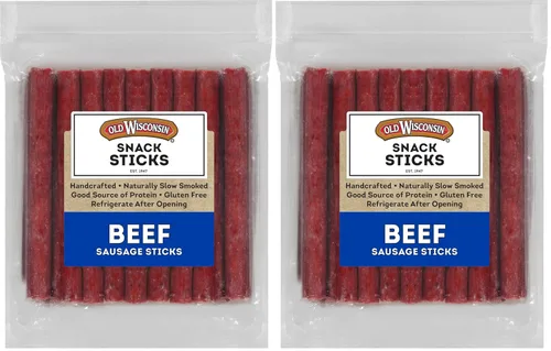 Miniatura 8 de Old Wisconsin - Palitos de salchicha ahumados naturales, listos para comer, alto contenido de proteínas, bajo en carbohidratos, cetogénicos, sin