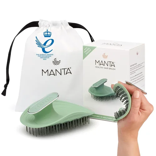 Cepillo de Cabello Original Manta Anti-Rotura – Cepillo Desenredante Suave para Cabello Húmedo y Seco, Cepillo Flexible para Todos los Tipos, Verde