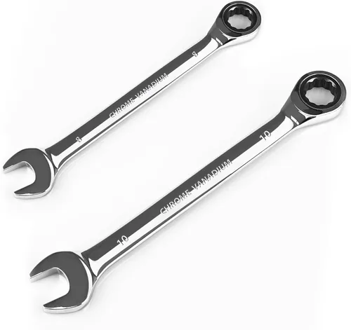 Miniatura 41 de Egofine Llave combinada de trinquete de 1-1/8 pulgadas SAE, llave de engranajes de grado industrial con diseño de 12 puntos, trinquete de 72