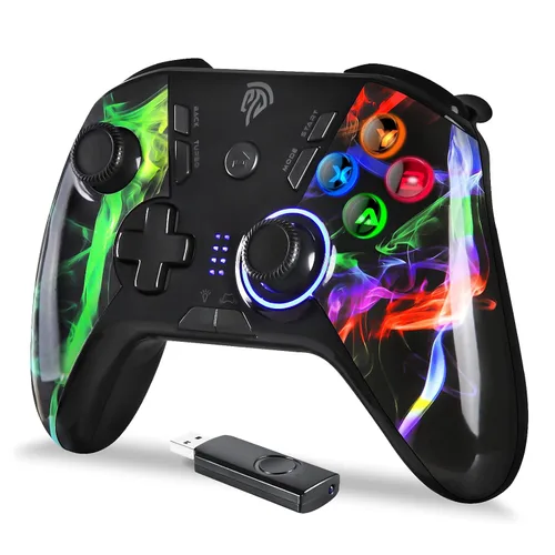 Miniatura 12 de EasySMX X20 Wireless Gaming Controller with RGB Backlit, 2-Stage Hall Effect Sticks, 1000Hz Polling Rate, 6-Axis Gyro on Multi-Platform, Mech
