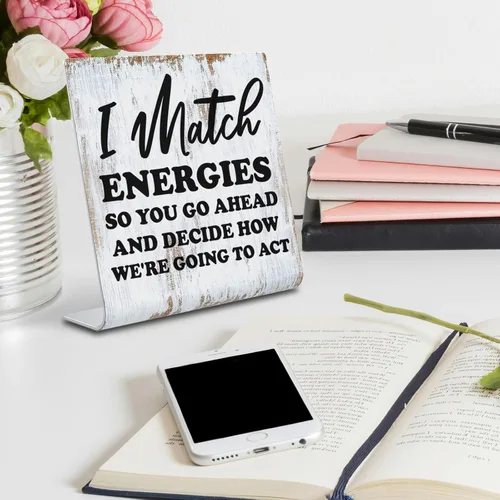 Miniatura 2 de Letreros de escritorio divertidos para mujeres y hombres de oficina, decoración humorística de trabajo para cubículos, decoración de mesa de oficina
