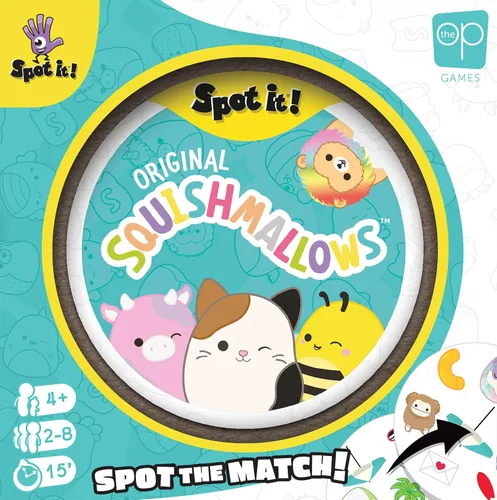 Miniatura 5 de Spot It! Squishmallows - Divertido juego de cartas para niños y adultos Con Mila, el elefante o Cailey, el cangrejo rosa y más Juego