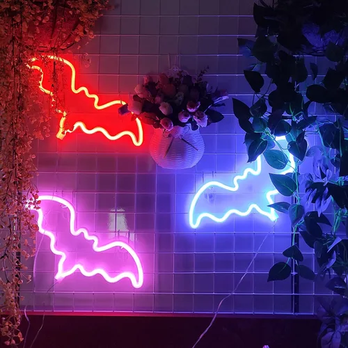 Miniatura 7 de JYWJ - Letrero de neón con luces LED, funciona con 3 pilas AA, para decoración de mesa, decoración de pared para dormitorio de niños, regalo