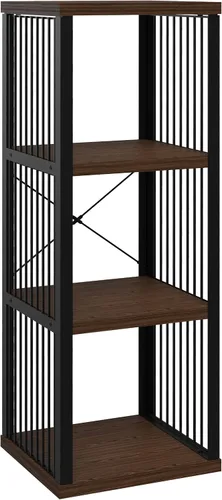 Miniatura 10 de ClosetMaid Estantería organizadora de almacenamiento de 2 cubos, estante de almacenamiento, marco de metal, estantes de madera, fácil montaje