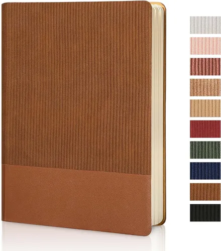 Miniatura 19 de Cuaderno con Líneas para Trabajo, Cuaderno de Notas con Rayas Universitarias 5.79"x8.27" A5 Cuero PU para Escritura Diaria 216 Páginas para Mujeres